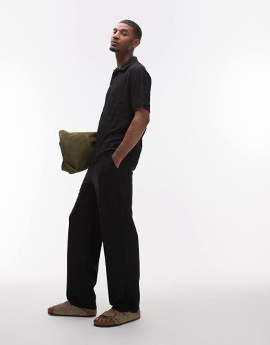 Pantalon de jogging droit en tissu ottoman - Topman - Modalova