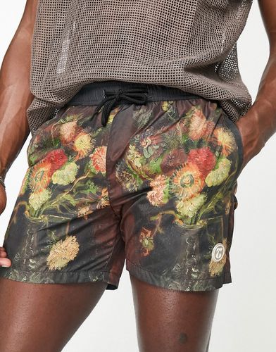 Pantaloncini da bagno con stampa Van Gogh su licenza - Topman - Modalova