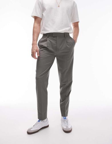 Pantaloni affusolati color salvia - Topman - Modalova