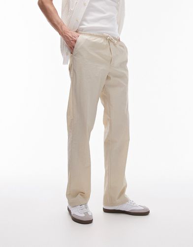 Pantaloni ampi color pietra - Topman - Modalova