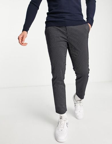 Pantaloni eleganti con vita elasticizzata gessato - Topman - Modalova