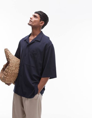 Polo premium in jersey super oversize con bottoni - Topman - Modalova