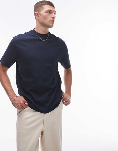 Topman - T-shirt comoda blu navy - Topman - Modalova