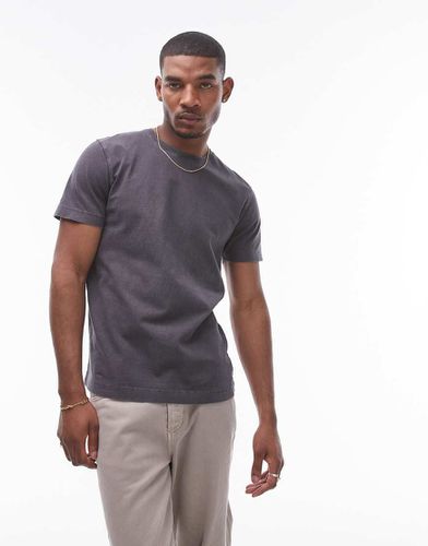 T-shirt basic vestibilità classica slavato - Topman - Modalova