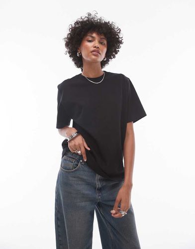 T-shirt premium a maniche corte nera - Topshop - Modalova