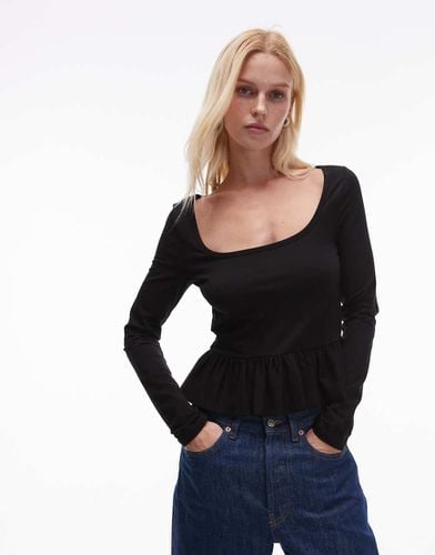 Top peplo a maniche lunghe - Topshop - Modalova