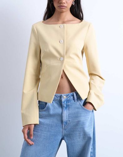 Blazer à coutures - Babeurre - Topshop - Modalova