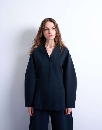 Blazer structuré sans col - Topshop - Modalova