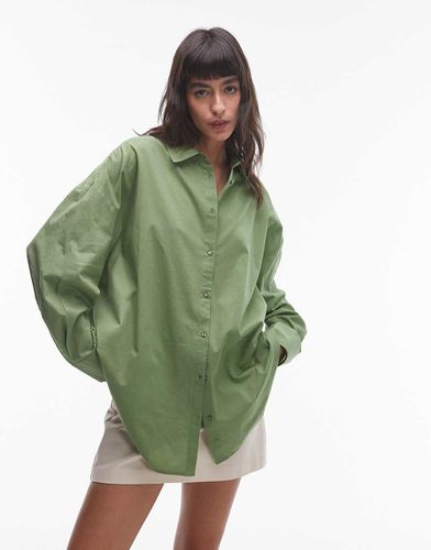 Camicia oversize in voile di cotone - Topshop - Modalova