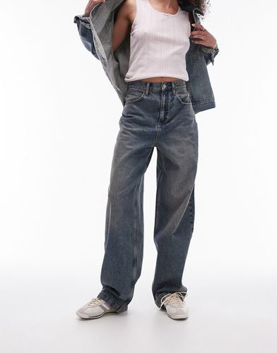 Jeans ampi a vita alta effetto sporco - Topshop - Modalova