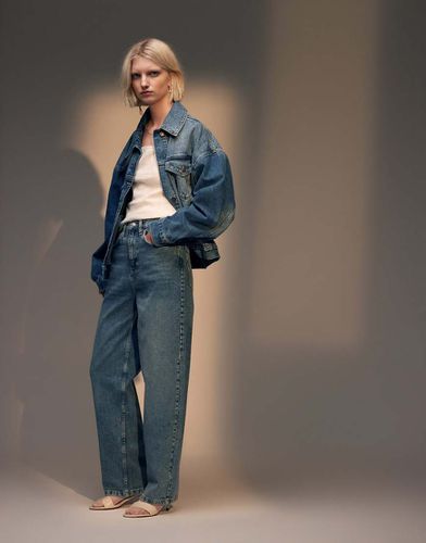 Jeans ampi a vita alta lavaggio medio estremo - Topshop - Modalova