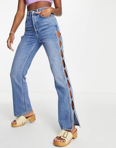 Kort - Jeans dritti medio con aperture a goccia - Topshop - Modalova