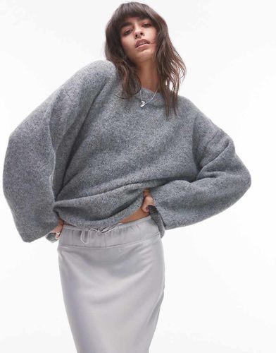 Maglione oversize girocollo squadrato soffice - Topshop - Modalova