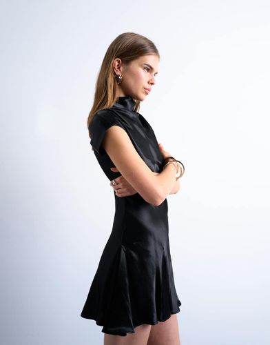 Robe en satin à mancherons - Topshop - Modalova