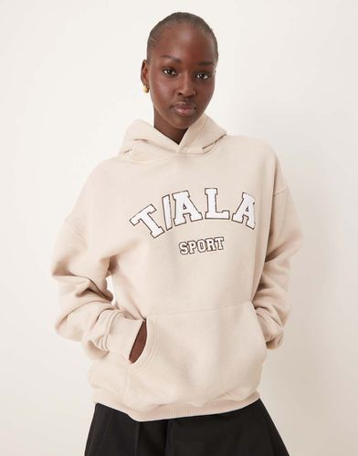 Felpa con cappuccio beige con logo - Tala - Modalova