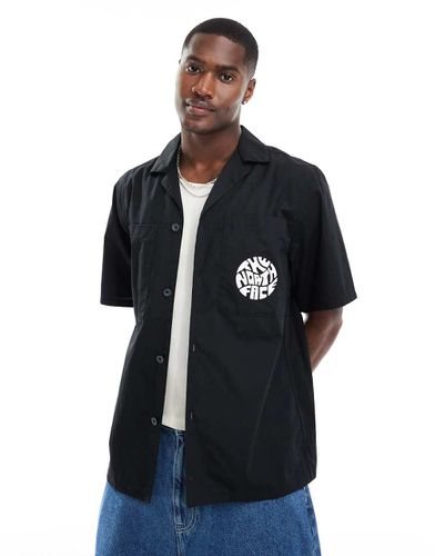 Camicia a maniche corte squadrata nera con logo sulla tasca - The North Face - Modalova