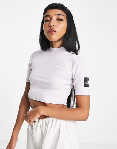 Gartha - Crop top accollato in maglia a coste lilla - The North Face - Modalova