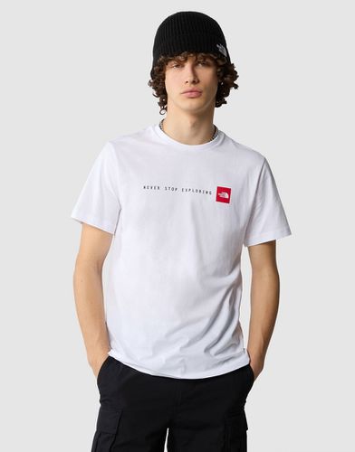 T-shirt a maniche corte bianca "Never stop exploring" - The North Face - Modalova