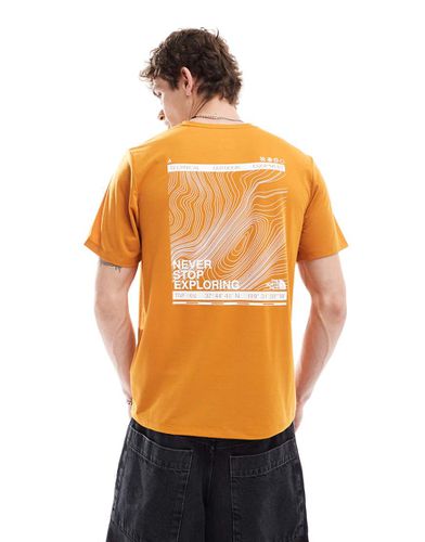 Topographic Foundation - T-shirt color rame con stampa del logo sul retro - The North Face - Modalova