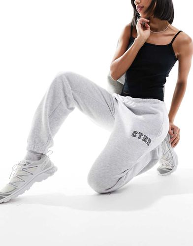 Joggers comodi stile college mélange - The Couture Club - Modalova