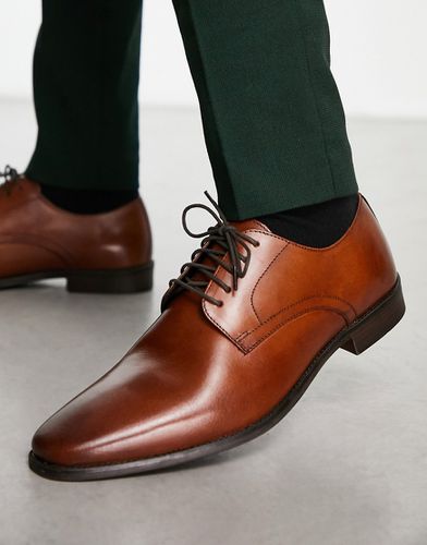Scarpe derby stringate color cuoio in pelle - Thomas Crick - Modalova