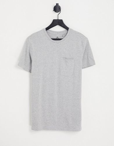 T-shirt con tasca grigia - Threadbare - Modalova