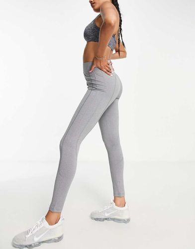 Fitness - Leggings da palestra mélange con cuciture a vista - Threadbare - Modalova