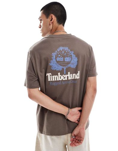 T-shirt con stampa grande del logo con albero sul retro - Timberland - Modalova