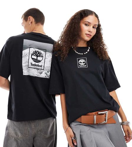 T-shirt nera oversize con stampa geometrica di montagne - In esclusiva per ASOS - Timberland - Modalova