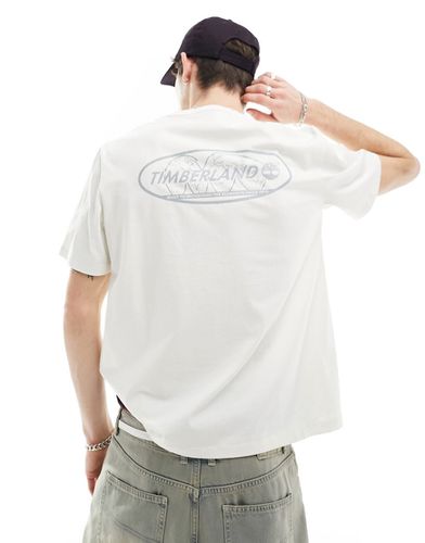 T-shirt sporco con stampa riflettente del logo sul retro - Timberland - Modalova