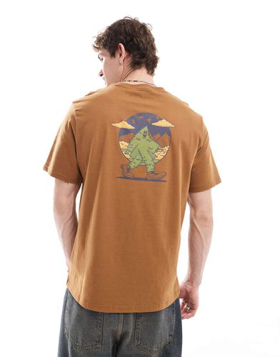 All Day Outside - T-shirt grano scuro con stampa del logo sul retro - Timberland - Modalova