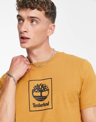 Stack - T-shirt color cuoio con stampa del logo - Timberland - Modalova