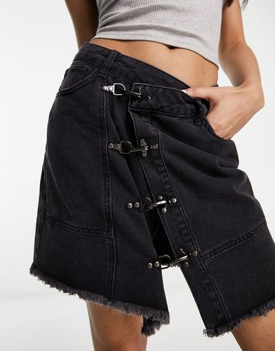 Minigonna di jeans grigia asimmetrica - Urban Revivo - Modalova