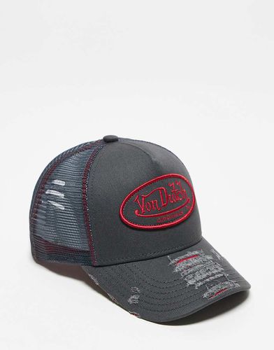 Kiruna - Cappellino trucker e rosso effetto invecchiato - Von Dutch - Modalova