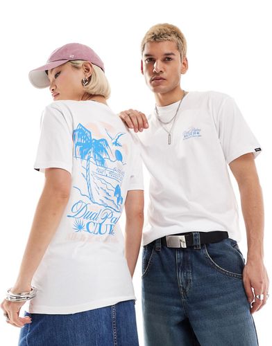 T-shirt bianca con stampa di palme sul retro - Vans - Modalova
