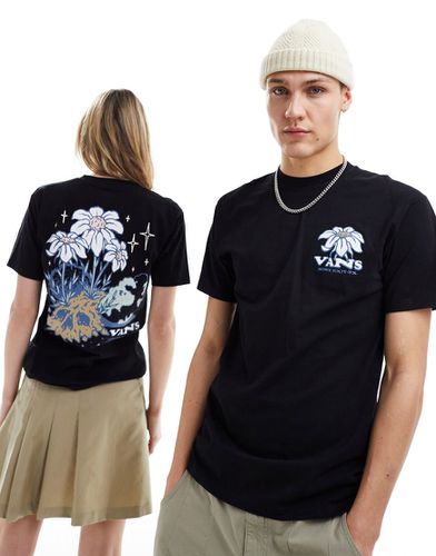 What's Inside - T-shirt nera con stampa floreale sulla schiena - Vans - Modalova