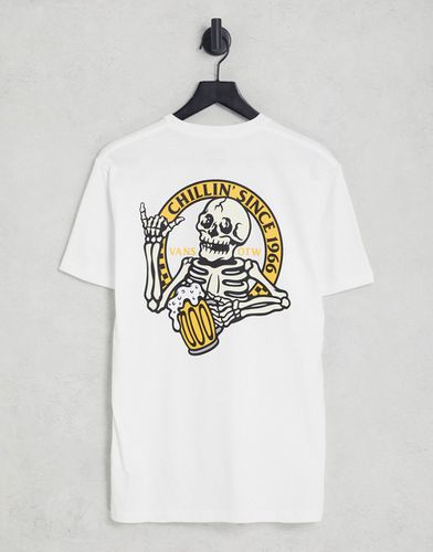 Chillin Skull - T-shirt bianca con stampa sul retro - Vans - Modalova