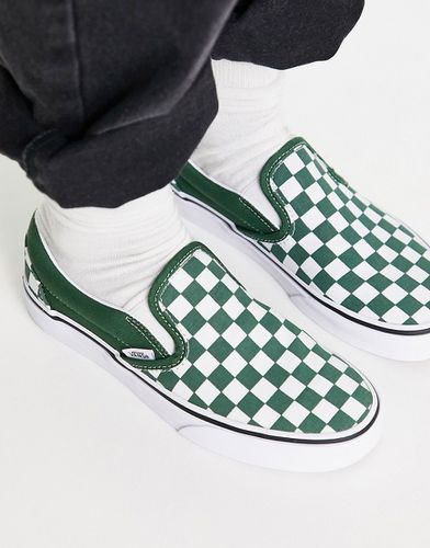 Sneakers senza lacci classiche verdi a scacchi - Vans - Modalova