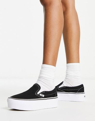 Sneakers senza lacci nere e bianche con suola rialzata - Vans - Modalova