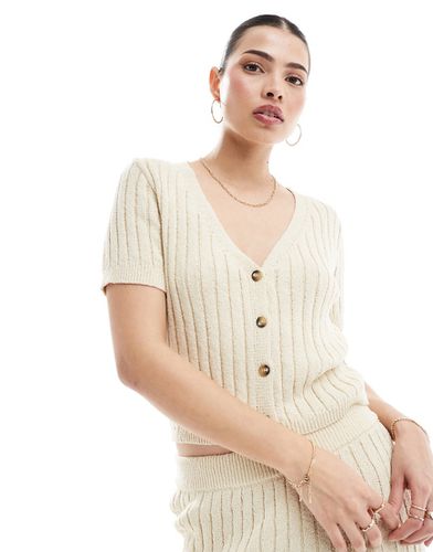Aware - Cardigan in maglia leggera crema in coordinato - Vero Moda - Modalova