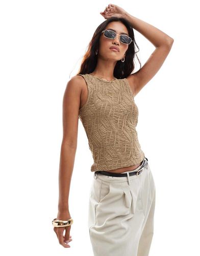 Top senza maniche beige testurizzato 3D - Vero Moda - Modalova