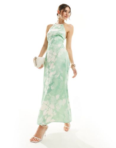 Vestito lungo accollato a fiori acquerello - Vero Moda - Modalova