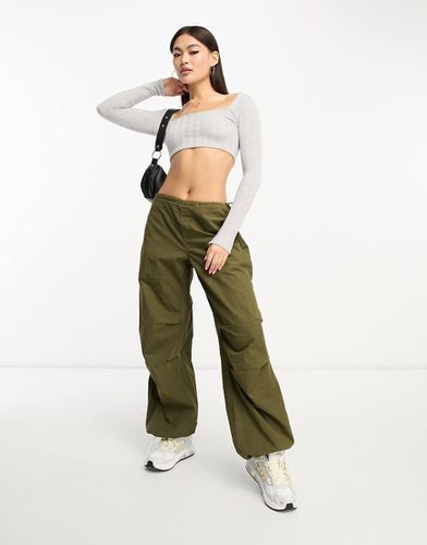 Crop top a maniche lunghe con scollo squadrato - Vesper - Modalova