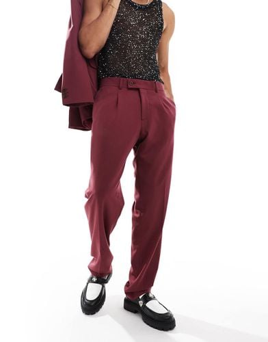 Pantaloni da abito oversize bordeaux in coordinato - Viggo - Modalova