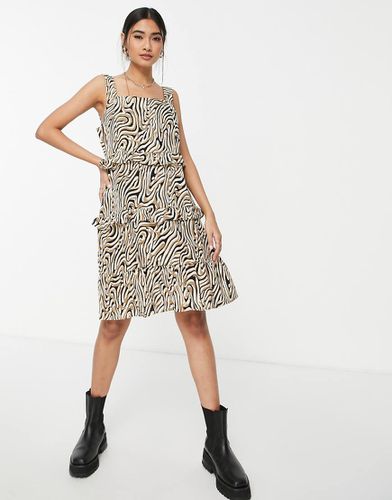 Vestito midi a balze con stampa animalier - Vila - Modalova