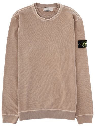 Stone island felpa con patch logo - stone island - Modalova