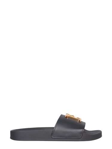 Dsquared leather slide sandals - dsquared - Modalova