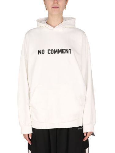 No comment wide fit hoodie - balenciaga - Modalova