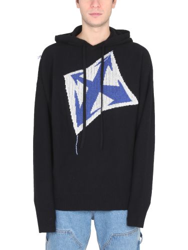 Thunder arrow" hooded jersey - off-white - Modalova