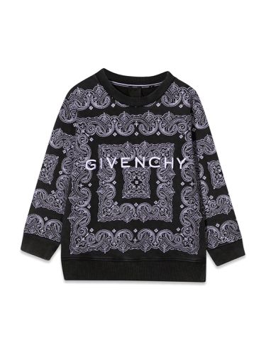 Crewneck sweatshirt patterned print and logo - givenchy - Modalova